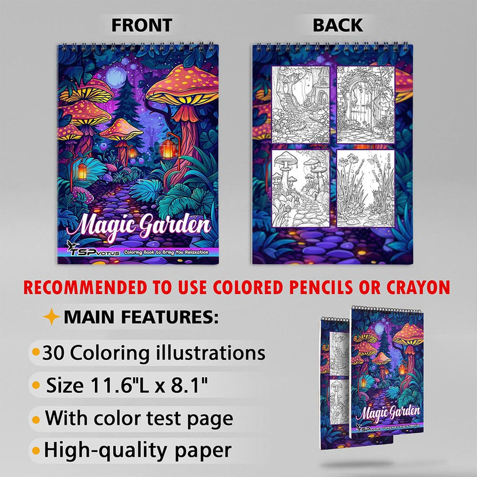 TSPVOTUS Magic Garden Coloring Sheets for Adult