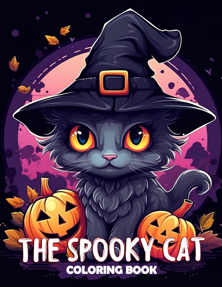 The Spooky Cat 30 Pages Printable Coloring Book