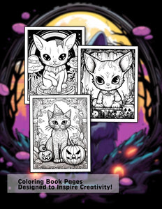 The Spooky Cat 30 Pages Printable Coloring Book