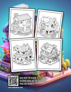 Tiny House 30 Pages Printable Coloring Book