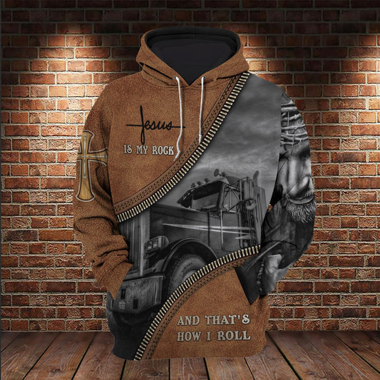 Truck Jesus Is My Rock Unisex Hoodie