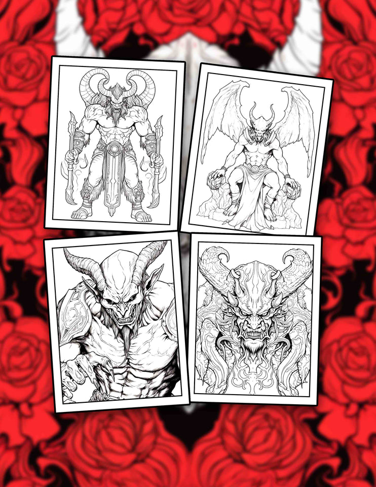 Ultimate Demon 30 Pages Printable Coloring Book