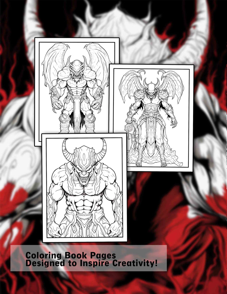 Ultimate Demon 30 Pages Printable Coloring Book