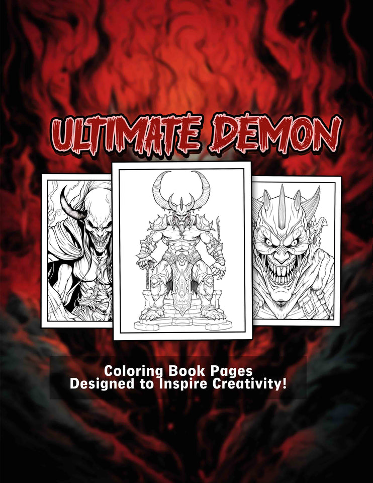 Ultimate Demon 30 Pages Printable Coloring Book