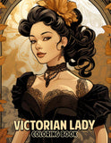 Victorian Lady 30 Pages Printable Coloring Book