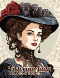 Victorian Lady 30 Pages Printable Coloring Book