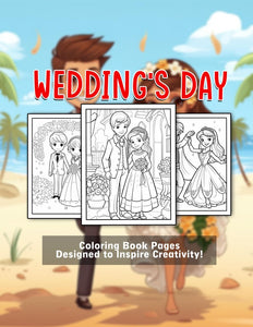 Wedding's Day 30 Pages Printable Coloring Book