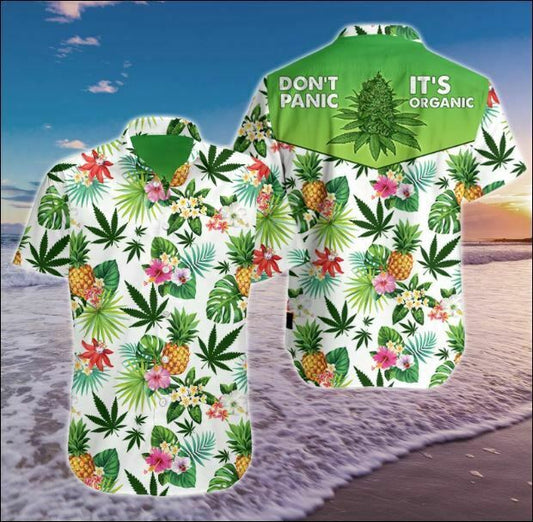 Weed donäó»t panic itäó»s organic hawaiian shirt