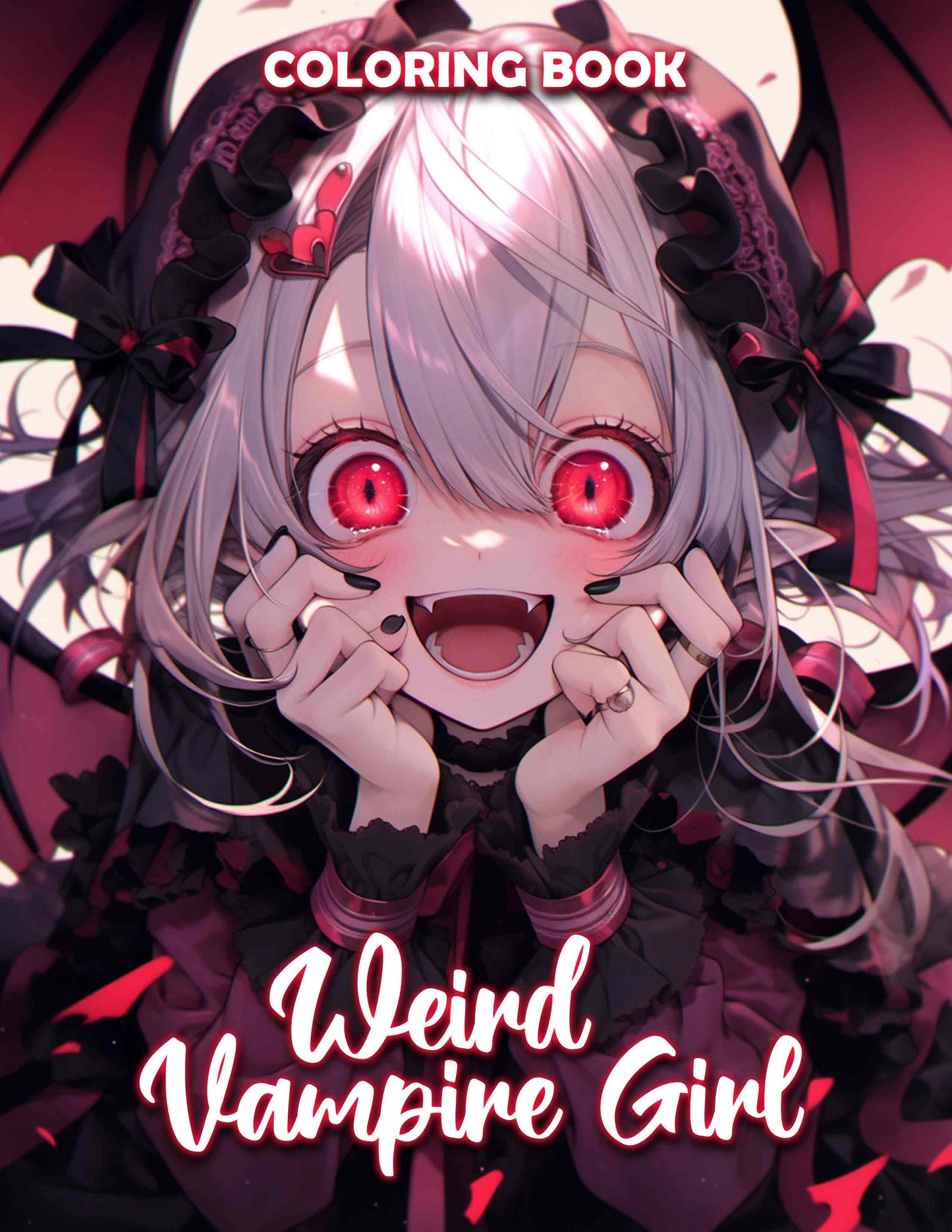 Weird Vampire Girl 30 Pages Printable Coloring Book