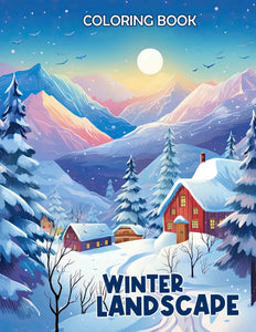 Winter Landscape 30 Pages Printable Coloring Book