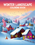 Winter Landscape 30 Pages Printable Coloring Book