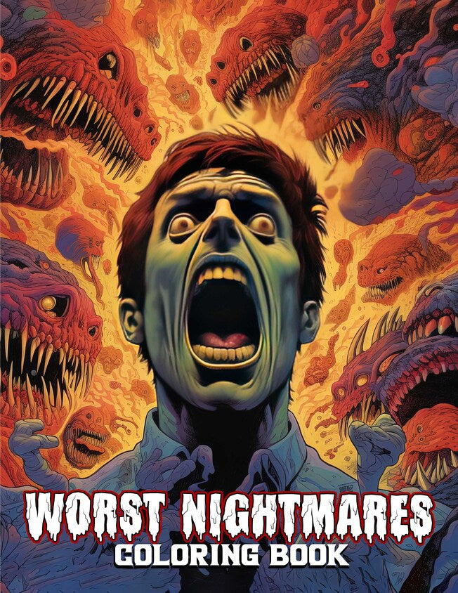 Worst Nightmares 30 Pages Printable Coloring Book