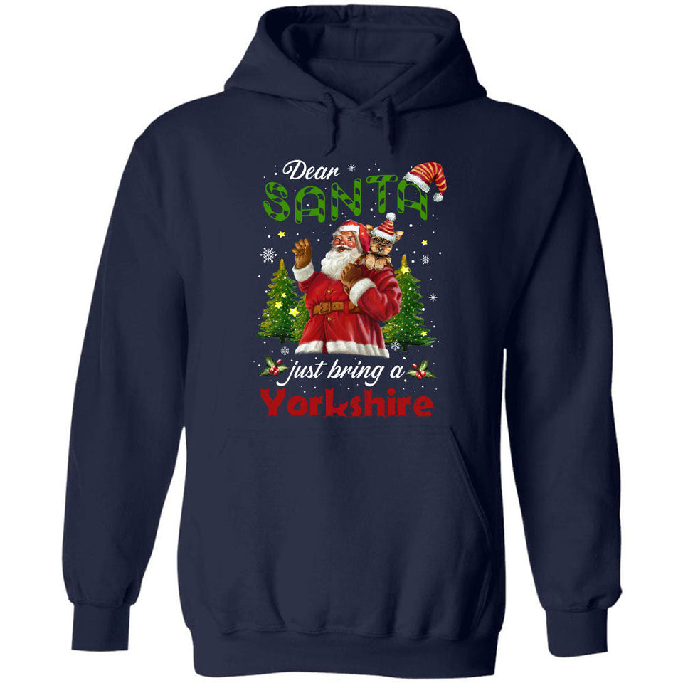 Dear Santa just bring a Yorkshire - Santa Claus, Yorkshire, Christmas Apparel