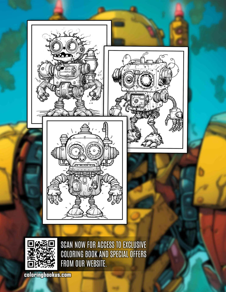 Zombie Borg 30 Pages Printable Coloring Book