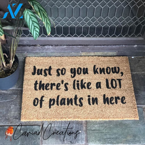 A lot of plants in here doormat | Welcome Mat | House Warming Gift