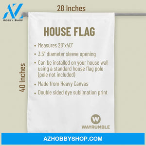 Abstract Jesus painting, American flag, Brown horse, Wooden cross - Jesus Flag