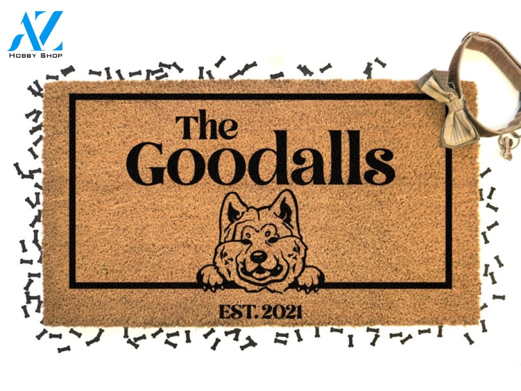 Akita Dog Door Mat - Dog Doormat- Custom Pet Breed - Personalized Animal Doormat - Akita Gifts - Couples Gift - Pet Gift
