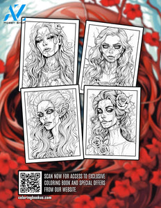 Alluring Undead 30 Pages Printable Coloring Book