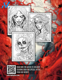 Alluring Undead 30 Pages Printable Coloring Book