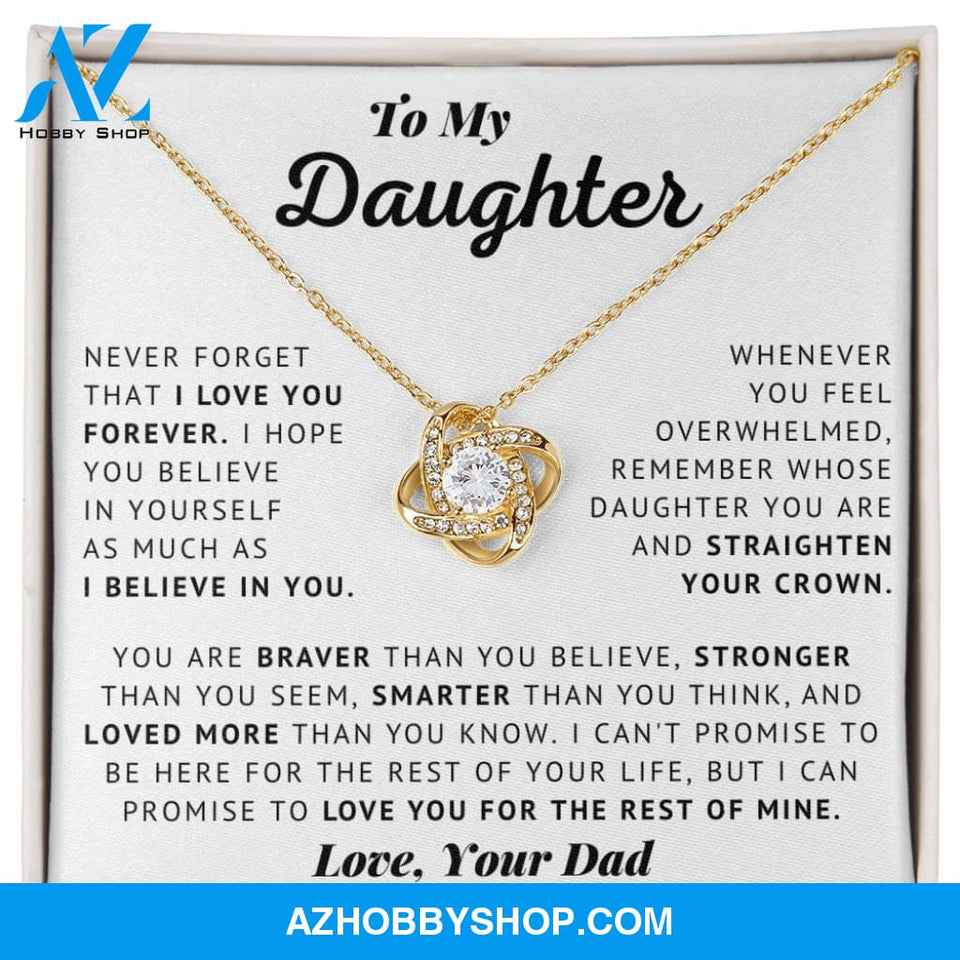 [Almost Sold Out] Daughter - Believe In Yourself - Love Knot Necklace