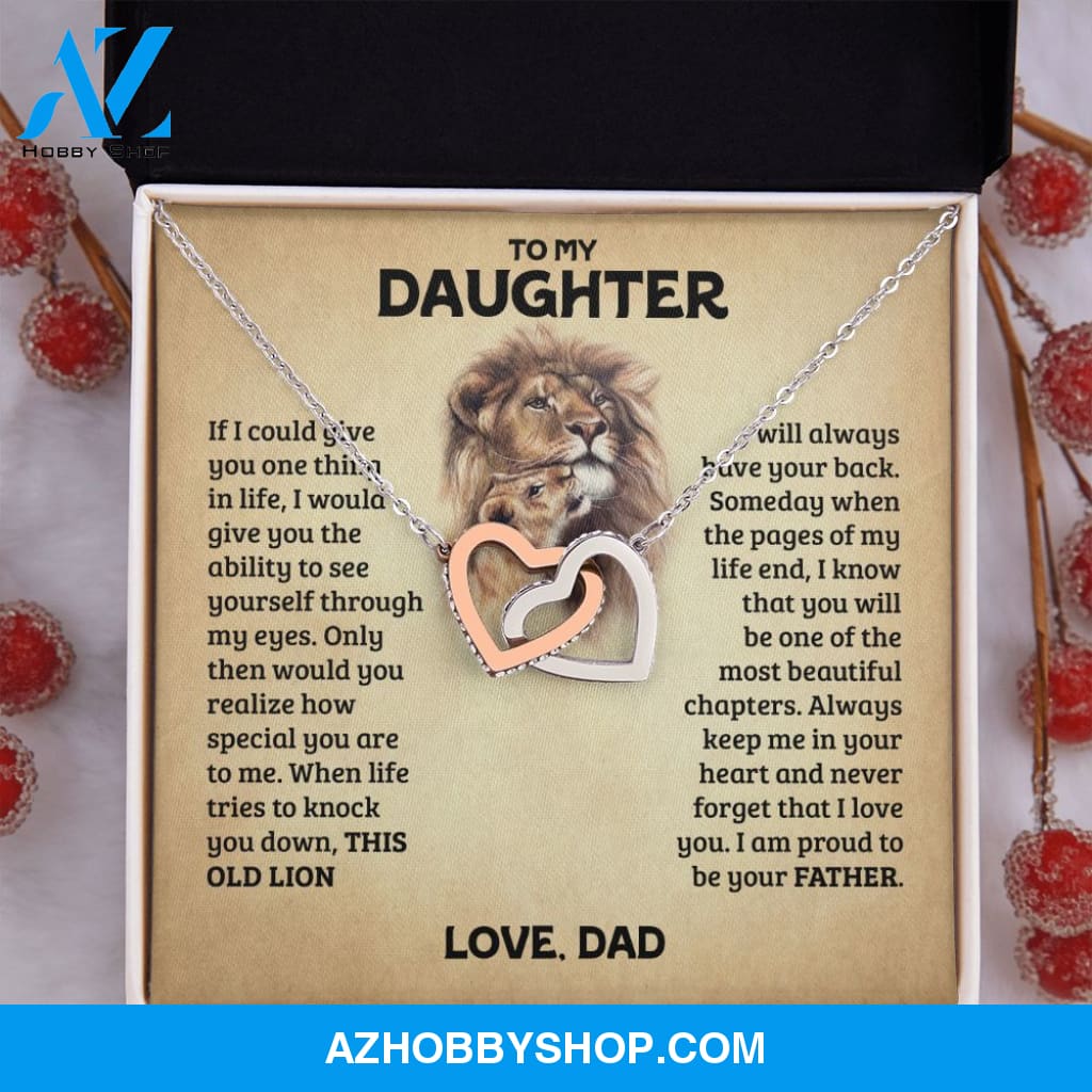 [Almost Sold Out] Daughter - Old Lion - Interlocking Hearts Necklace