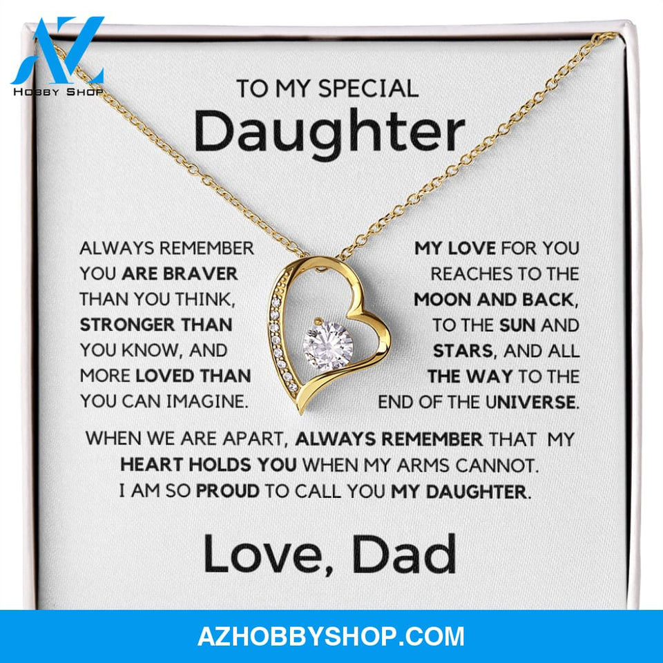 [Almost Sold Out} Gift for Daughter from Dad - Moon and Back - Necklace