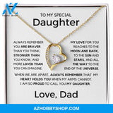 [Almost Sold Out} Gift for Daughter from Dad - Moon and Back - Necklace