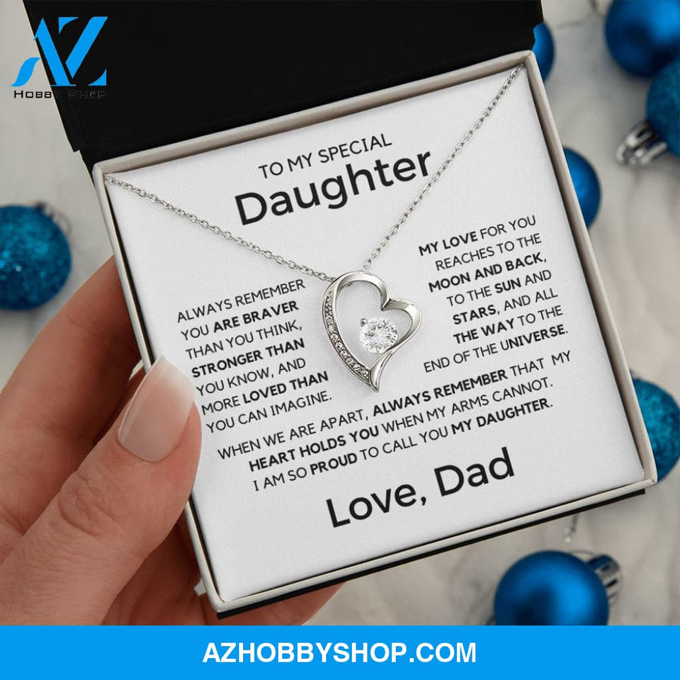 [Almost Sold Out} Gift for Daughter from Dad - Moon and Back - Necklace