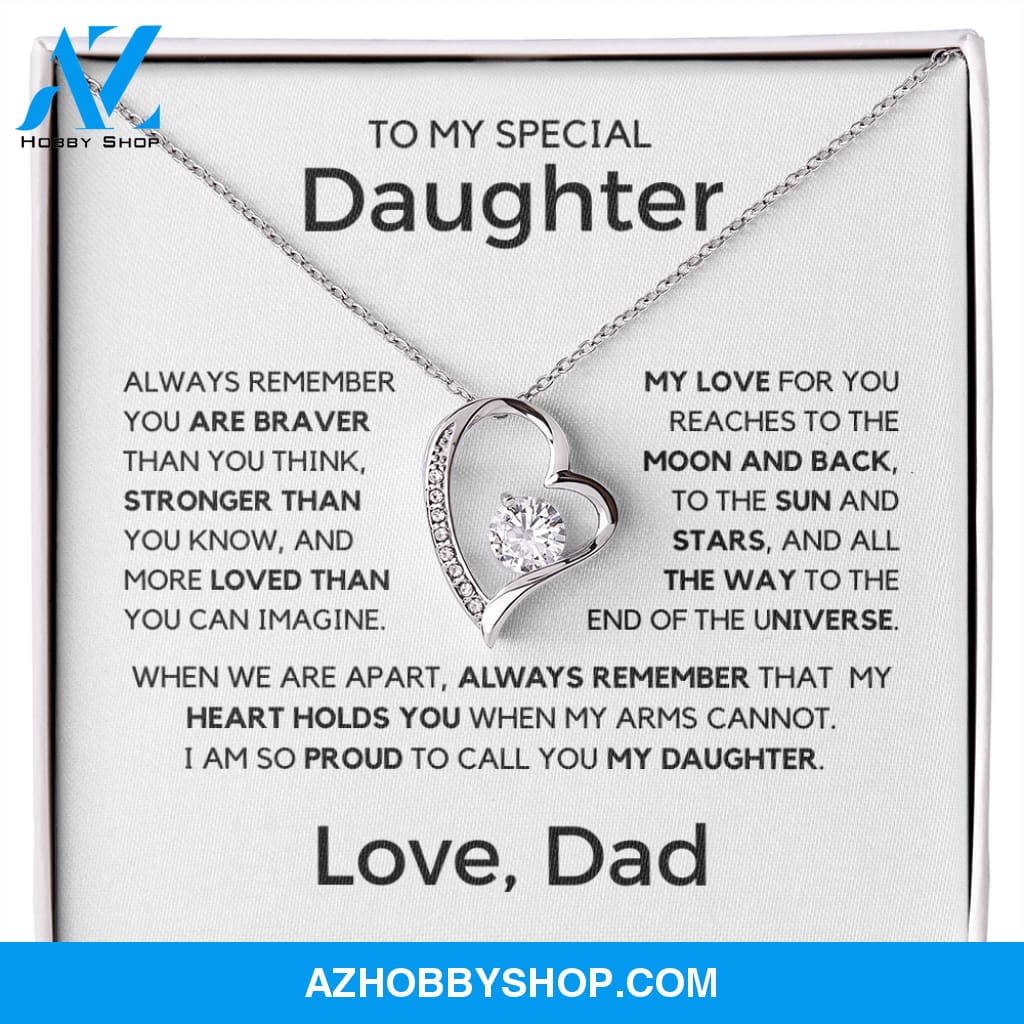 [Almost Sold Out} Gift for Daughter from Dad - Moon and Back - Necklace