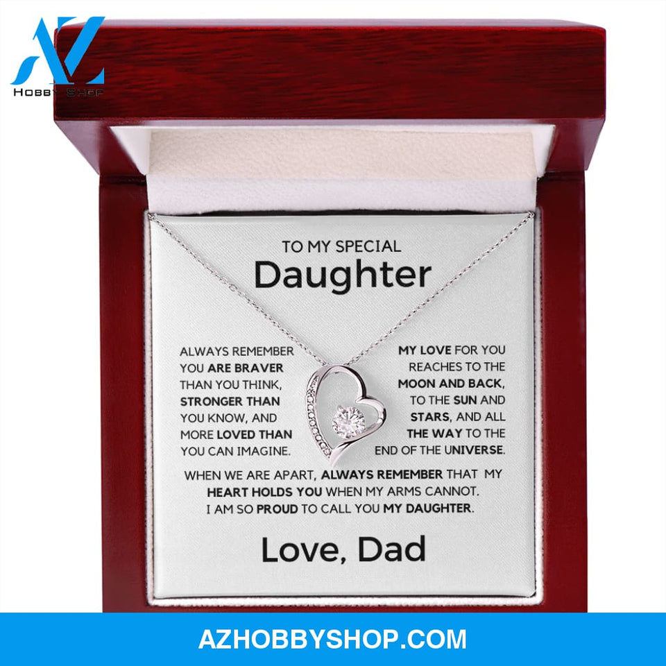 [Almost Sold Out} Gift for Daughter from Dad - Moon and Back - Necklace