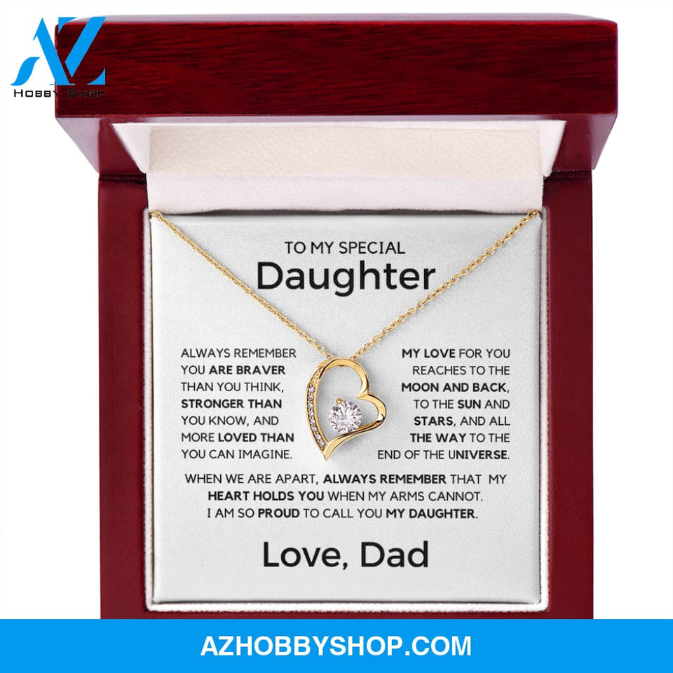 [Almost Sold Out} Gift for Daughter from Dad - Moon and Back - Necklace