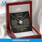 (Almost Sold Out) Gift for Wife "I Can't Live Without You" Gold Knot Necklace
