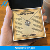 [ALMOST SOLD OUT] Granddaughter Grandma Promise - Knot Silver Necklace