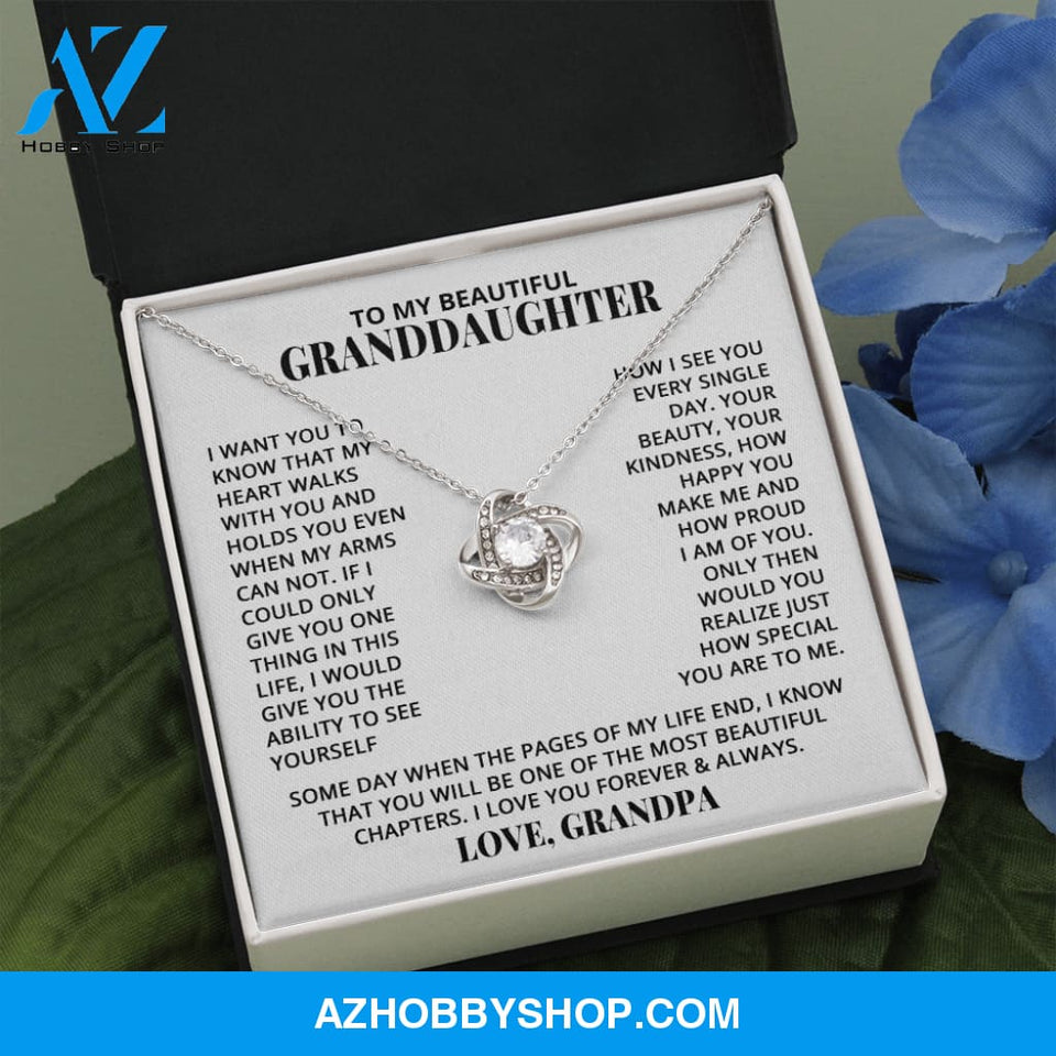 [Almost Sold Out] Granddaughter - Kind & Beautiful - Love Knot Necklace