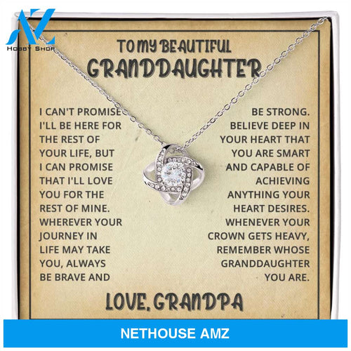 [Almost Sold Out] Granddaughter Promise - Silver Love Knot Necklace