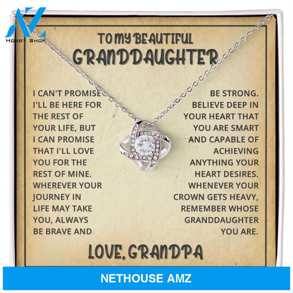 [Almost Sold Out] Granddaughter Promise - Silver Love Knot Necklace