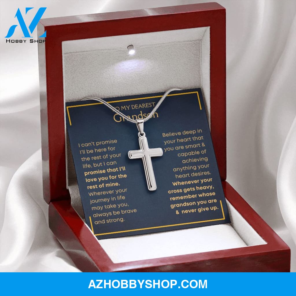 [ALMOST SOLD OUT] Grandson, Never Give Up - Cross Silver Necklace
