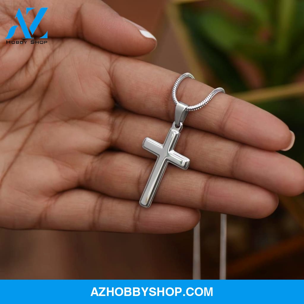 [ALMOST SOLD OUT] Grandson, Never Give Up - Cross Silver Necklace