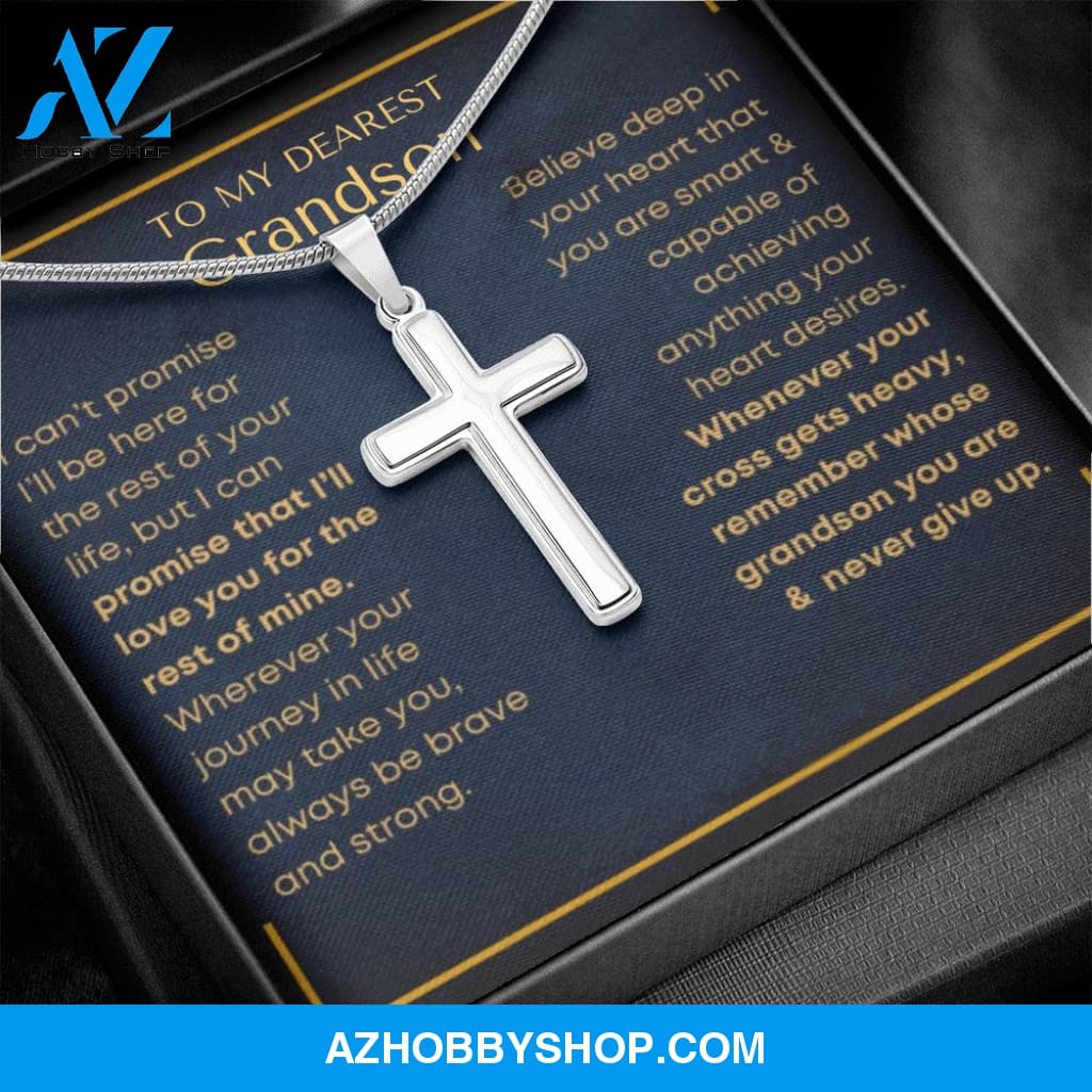 [ALMOST SOLD OUT] Grandson, Never Give Up - Cross Silver Necklace
