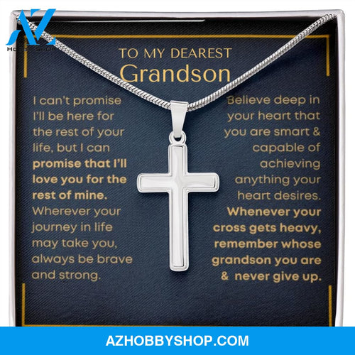 [ALMOST SOLD OUT] Grandson, Never Give Up - Cross Silver Necklace