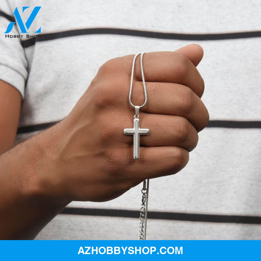 [ALMOST SOLD OUT] Grandson, Never Give Up - Cross Silver Necklace