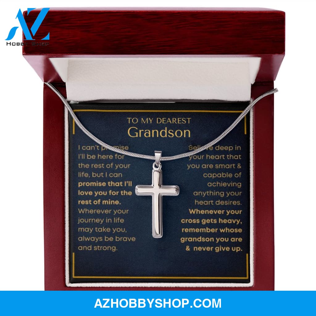 [ALMOST SOLD OUT] Grandson, Never Give Up - Cross Silver Necklace
