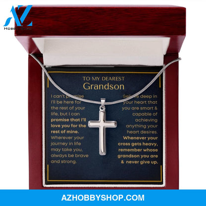 [ALMOST SOLD OUT] Grandson, Never Give Up - Cross Silver Necklace