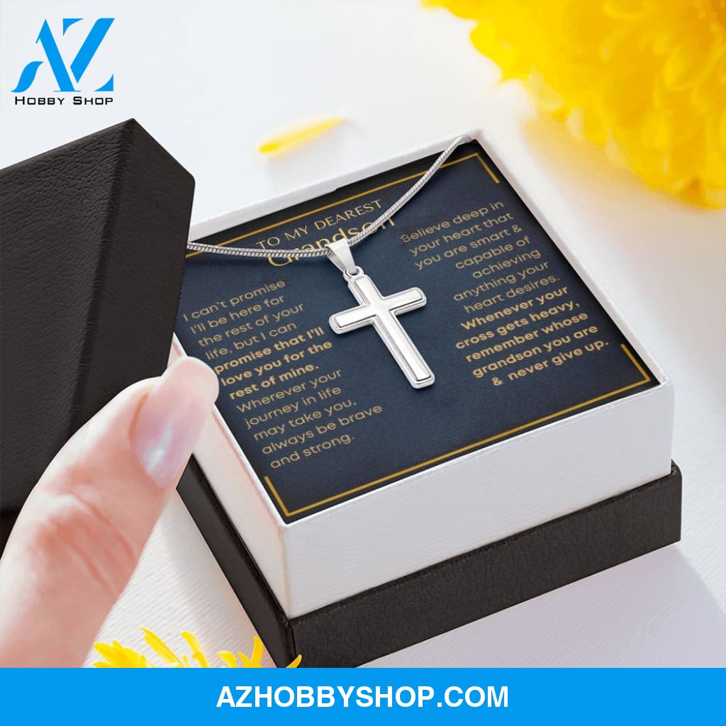 [ALMOST SOLD OUT] Grandson, Never Give Up - Cross Silver Necklace