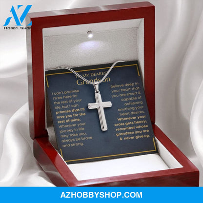 [ALMOST SOLD OUT] Grandson, Never Give Up - Cross Silver Necklace