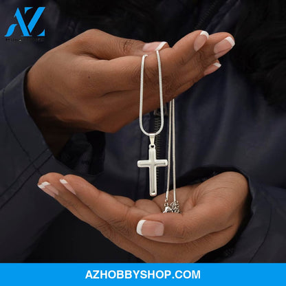 [ALMOST SOLD OUT] Grandson, Never Give Up - Cross Silver Necklace