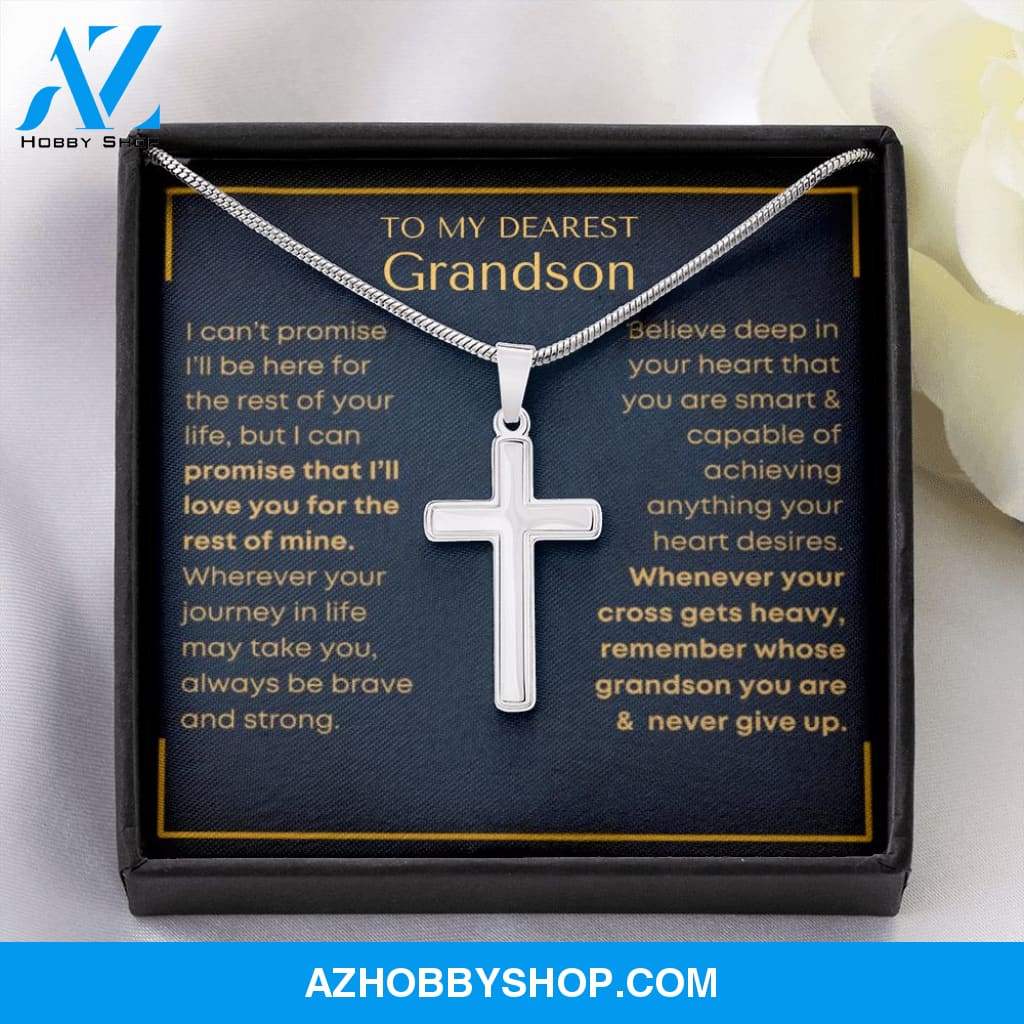 [ALMOST SOLD OUT] Grandson, Never Give Up - Cross Silver Necklace
