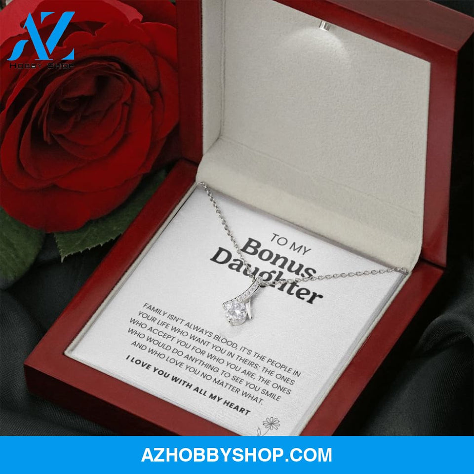 (ALMOST SOLD OUT) To My Bonus Daughter | I'd Do Anything To See You Smile | Necklace
