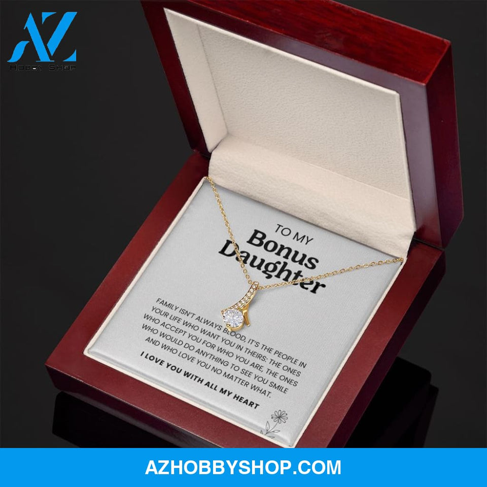 (ALMOST SOLD OUT) To My Bonus Daughter | I'd Do Anything To See You Smile | Necklace