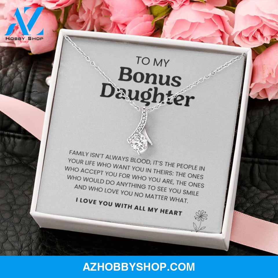 (ALMOST SOLD OUT) To My Bonus Daughter | I'd Do Anything To See You Smile | Necklace